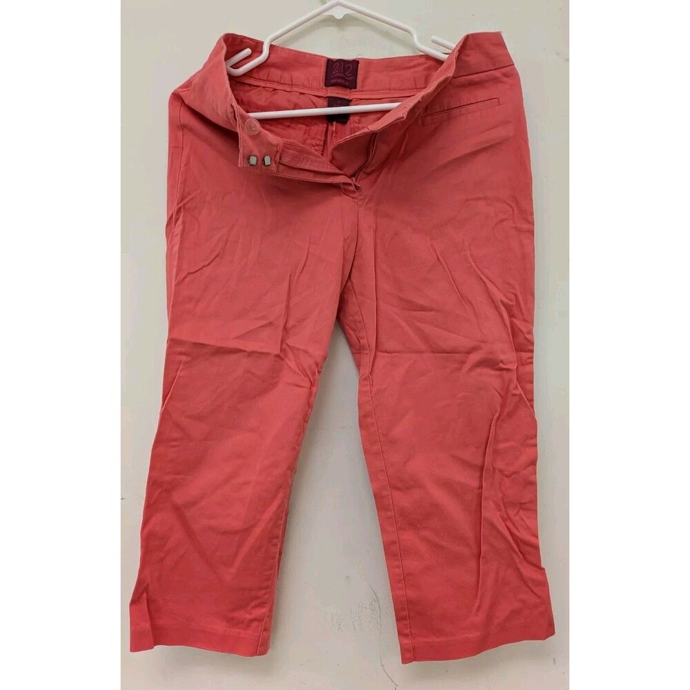 212 Collection Natural Fit Pink Tummy Control Straight Leg Pants Womens Petite S